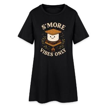 S'more Vibes Only - Campfire Pure Atmosphere - Women’s T-Shirt Dress - black - Front
