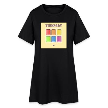 VIELFALT INKLUSION PRIDE KOFFER - Frauen T-Shirt-Kleid - Schwarz - Vorne