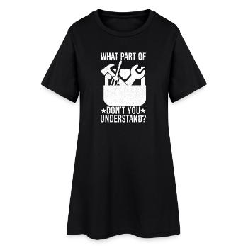 quelle partie de ne comprenez-vous pas - Robe T-shirt Femme - noir - Devant