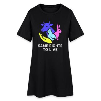 same rights to live - Frauen T-Shirt-Kleid - Schwarz - Vorne