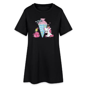Licorne d’inscription à l’école. Oh mon sac ! - Robe T-shirt Femme - noir - Devant