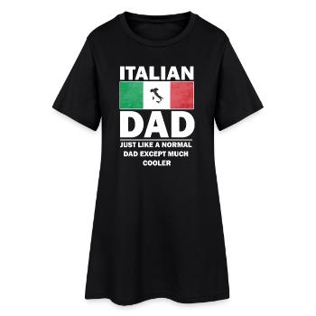 Papa aus Italien - Frauen T-Shirt-Kleid - Schwarz - Vorne