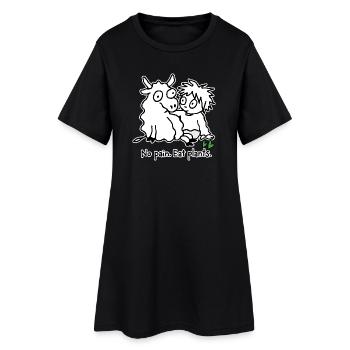 Eat plants - Women’s T-Shirt Dress - black - Front