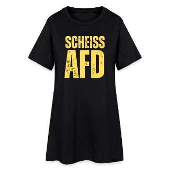 Scheiss AFD - Frauen T-Shirt-Kleid - Schwarz - Vorne