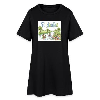 Fuldaufer: River Adventure ! - Women’s T-Shirt Dress - black - Front