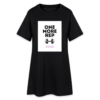 Gym Motivation Noch ein Wiederholungsdesign - Frauen T-Shirt-Kleid - Schwarz - Vorne