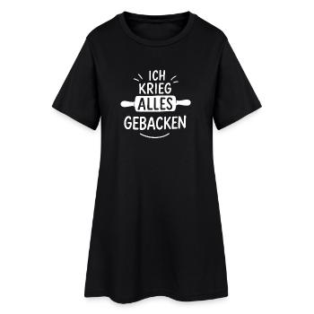 ich krieg alles gebacken baeckerei konditorei - Frauen T-Shirt-Kleid - Schwarz - Vorne