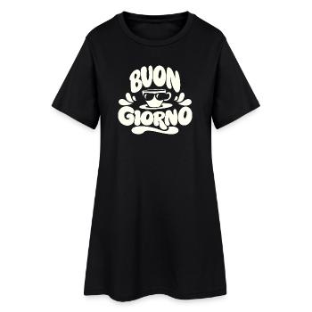 Buongiorno Cappuccino Italie Vacances - Robe T-shirt Femme - noir - Devant