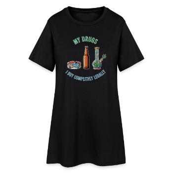 Mes drogues – tout à fait légales ! - Robe T-shirt Femme - noir - Devant
