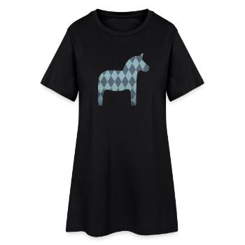 Dala cheval diamant motif scandinave décoration enfants - Robe T-shirt Femme - noir - Devant