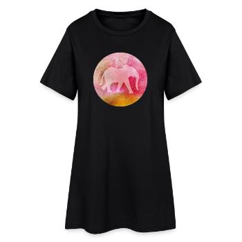 Yoga Holi Festival Elephant Power om Namaste Inde - Robe T-shirt Femme - noir - Devant