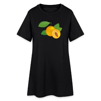 Motif mirabelle à la chair juteuse - Robe T-shirt Femme - noir - Devant