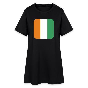 drapeau de la cote d ivoire - Robe T-shirt Femme - noir - Devant