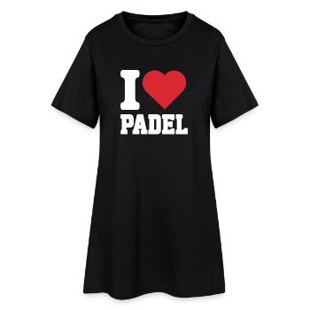 J’adore le padel - Robe T-shirt Femme - noir - Devant
