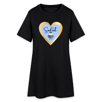 Mouette Salut en France - Robe T-shirt Femme - noir - Devant