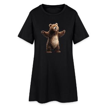 Ours brun, Grizzly, Frères d’ours, Forêt, Ours sauvages - Robe T-shirt Femme - noir - Devant