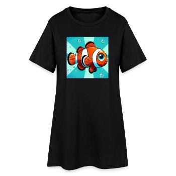 Poisson-clown - Robe T-shirt Femme - noir - Devant