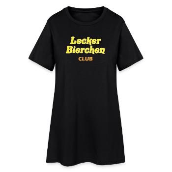 Lecker Bierchen Club Motiv - Frauen T-Shirt-Kleid - Schwarz - Vorne