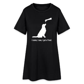 Je suis venu, j’ai vu, j’ai eu un régal. - Robe T-shirt Femme - noir - Devant