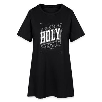 Style rétro Holy Sh - Robe T-shirt Femme - noir - Devant