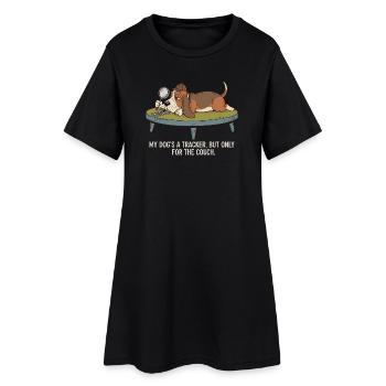 Mon chien est un chien renifleur, mais seulement pour le canapé - Robe T-shirt Femme - noir - Devant