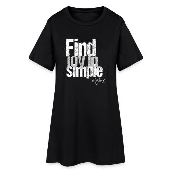 Finding joy in quiet nights - Women’s T-Shirt Dress - black - Front