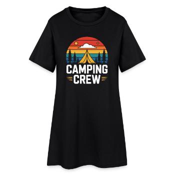 Sunset Camping Tent Équipe de camping - Robe T-shirt Femme - noir - Devant