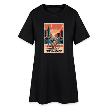Life is a Race – Affiche de vélo de route rétro Bike Design - Robe T-shirt Femme - noir - Devant