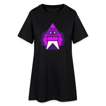 Logo du troisième œil - Robe T-shirt Femme - noir - Devant
