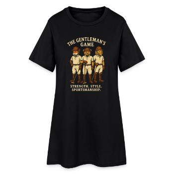 Golfen mit Tieren nach traditioneller Art - Frauen T-Shirt-Kleid - Schwarz - Vorne