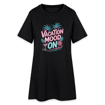 Ambiance de vacances sur le festival d’été Travel Club vacances - Robe T-shirt Femme - noir - Devant