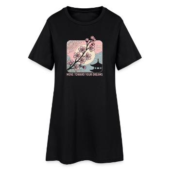 Rêve du Japon - Robe T-shirt Femme - noir - Devant