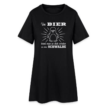 Bier Spruch - Frauen T-Shirt-Kleid - Schwarz - Vorne