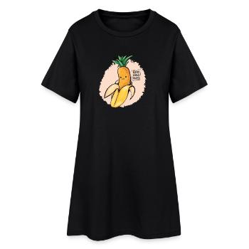 Bananes - Robe T-shirt Femme - noir - Devant
