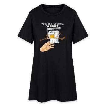 Rouleau de papier toilette d’urgence votre travail pourrait être pire - Robe T-shirt Femme - noir - Devant