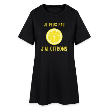 I can't, I have lemons - Women’s T-Shirt Dress - black - Front