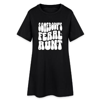 Somebody's Feral Aunt  - Robe T-shirt Femme - noir - Devant