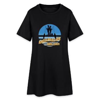 Partenaire de pêche pour la vie - Pêche - Robe T-shirt Femme - noir - Devant