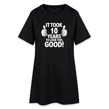 Célébration du 10e anniversaire Pouce levé - Robe T-shirt Femme - noir - Devant