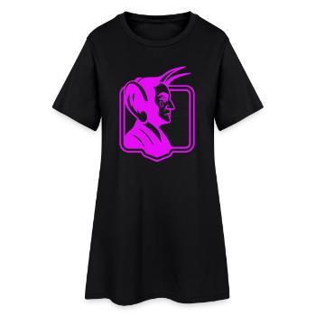 Diable grande oreille Pop Art - Robe T-shirt Femme - noir - Devant