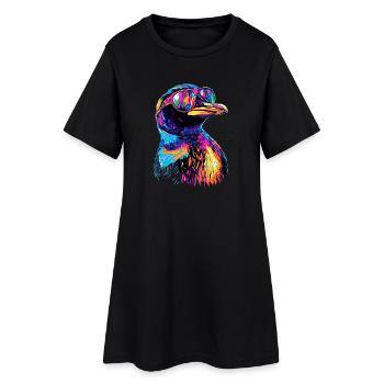 Pingouin Empereur Pingouin Petit Pinchot Pingouin mignons - Robe T-shirt Femme - noir - Devant
