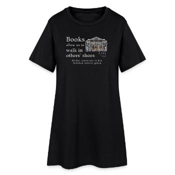 New York City, Drawing Library - Women’s T-Shirt Dress - black - Front
