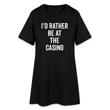Je préfère être au casino - Robe T-shirt Femme - noir - Devant