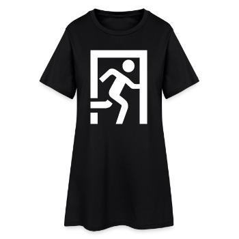 119700810_174724670_eksit - Robe T-shirt Femme - noir - Devant