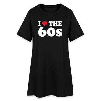 Amour pour les années 60 - Robe T-shirt Femme - noir - Devant