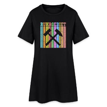 zeche ruhrgebiet - Frauen T-Shirt-Kleid - Schwarz - Vorne