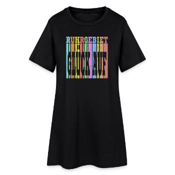 zeche ruhrgebiet - Frauen T-Shirt-Kleid - Schwarz - Vorne