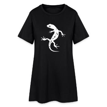 Gécko minimaliste silhouettes Salamandre - Robe T-shirt Femme - noir - Devant