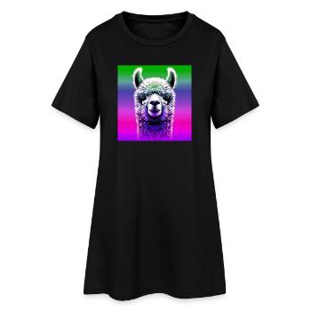 Alpaca - Women’s T-Shirt Dress - black - Front