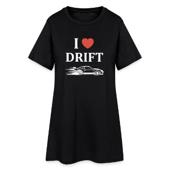 Drift Passion Autodesign - Frauen T-Shirt-Kleid - Schwarz - Vorne
